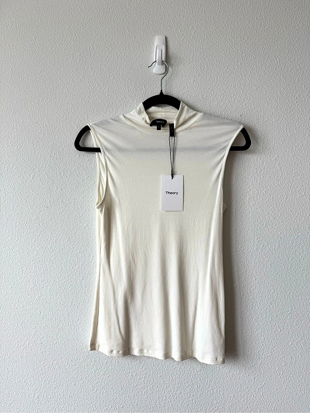 NWT Theory Turtleneck Tank Top White Small